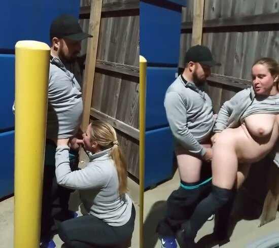 Couple caught fucking porn videos outside of work of coworker