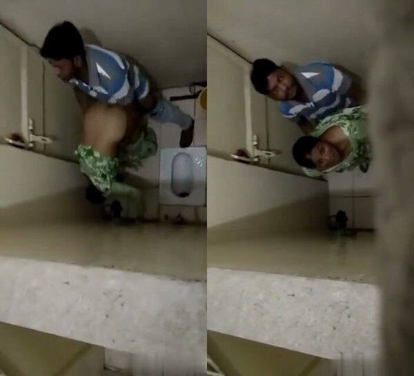 Amateur sexy couple latex sex video fucked in toilet hidden capture